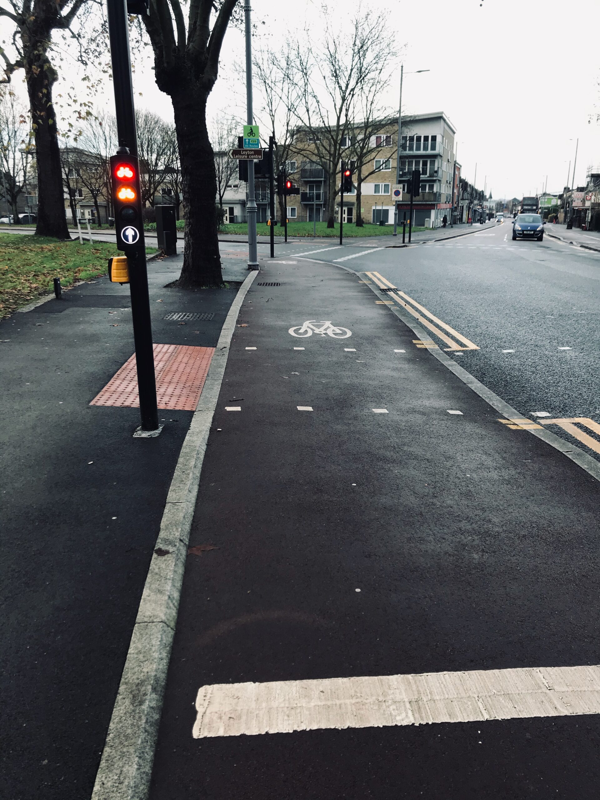 junction with Leyton Green Road - pedestrian crossing