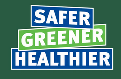 "Safer, Greener, Healthier" slogan (graphic)